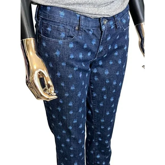 Lucky Brand Ikat Polka Dot Charlie Skinny Jeans Low-Rise Medium Wash Size 6/28 - Picture 6 of 12